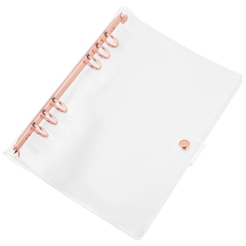 Mozeat Lens A5 Ringbuch Transparent Ring Binder Wasserdicht Notebook-Schutz mit Druckknopf Roségold Hülle aus Weichem PVC 6 Ringe Loose Leaf Binder Nachfüllbares Ringordner Mozeat Lens A5 Ringbuch Transparent Ring Binder Wasserdicht Notebook-Schutz mit Druckknopf Roségold Hülle aus Weichem PVC 6 Ringe Loose Leaf Binder Nachfüllbares Ringordner von Mozeat Lens