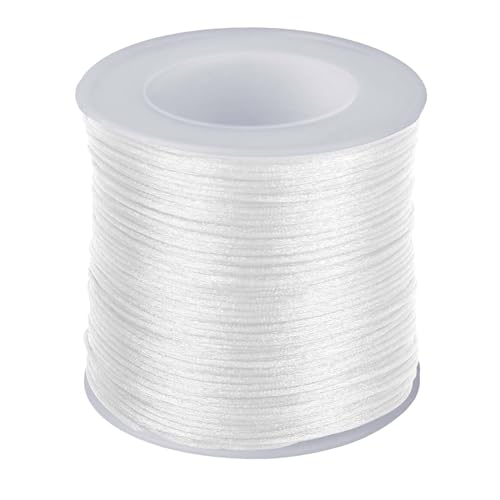 Nylonschnur 55 m x 1,5 mm Weiß Geflochtene Schnur Nylon Schmuckband Unelastische Nylonfaden Reißfest Schnur Satin für Halskette Armbänder Chinesischer Knoten Handwerk Schmuckherstellun Nylonschnur 55 m x 1,5 mm Weiß Geflochtene Schnur Nylon Schmuckband Unelastische Nylonfaden Reißfest Schnur Satin für Halskette Armbänder Chinesischer Knoten Handwerk Schmuckherstellun von Mozeat Lens