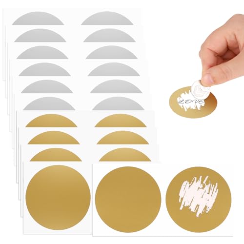 Rubbelaufkleber, 50 Stück Rubbellose Selber Machen 50mm Goldene Silber Rubbeletiketten zum Aufkleben Kreativität Scratch off Sticker für überraschung Geeignet, Postkarten Geschenke Rubbelaufkleber, 50 Stück Rubbellose Selber Machen 50mm Goldene Silber Rubbeletiketten zum Aufkleben Kreativität Scratch off Sticker für überraschung Geeignet, Postkarten Geschenke von Mozeat Lens