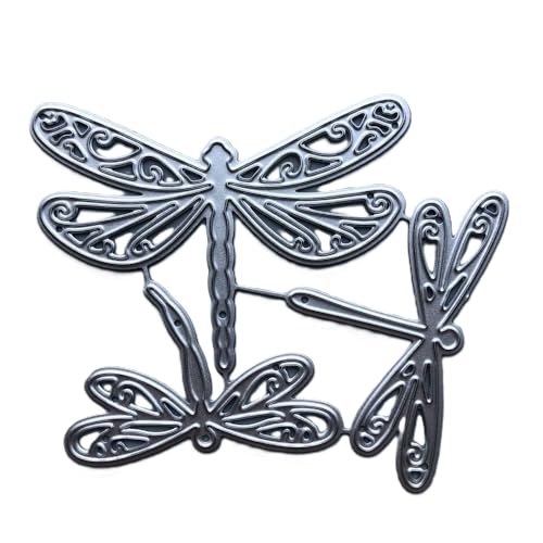 Metall-Stanzschablonen mit Libellen-Motiv, für Kartenherstellung, Prägepapier, Fotoalbum, Stempel, Stanzen, Prägen und Prägen von Mozff