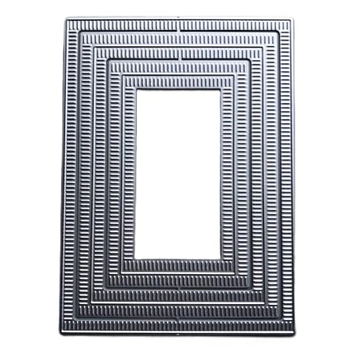 Rechteckige Bordüren-Stanzform für Kartenherstellung, Scrapbooking, Metall-Stanzformen, Glückwunsch-Stanzformen, Prägeschablonen für DIY, Scrapbooking, Dekoration, Hochzeit, Geburtstag, Segenskarte von Mozff