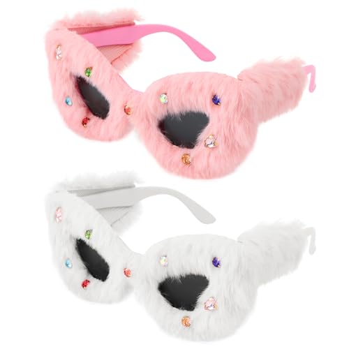 MplehDa Plüsch Sonnenbrille, Party Katzenauge Brille Damen, Hippie Cat Eye Brille, Lustige Sonnenbrillen Kleid Accessoires Foto Requisiten Geburtstagsfeier MplehDa Plüsch Sonnenbrille, Party Katzenauge Brille Damen, Hippie Cat Eye Brille, Lustige Sonnenbrillen Kleid Accessoires Foto Requisiten Geburtstagsfeier von MplehDa