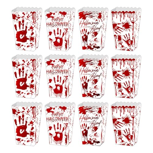 Mppchhn Halloween-Popcorn-Boxen Für Partys - 12 Stück Themen-Party Mitgebsel-Boxen für Popcorn,Behälter für Süßigkeiten und Kekse bei Halloween-Events und Partys Mppchhn Halloween-Popcorn-Boxen Für Partys - 12 Stück Themen-Party Mitgebsel-Boxen für Popcorn,Behälter für Süßigkeiten und Kekse bei Halloween-Events und Partys von Mppchhn