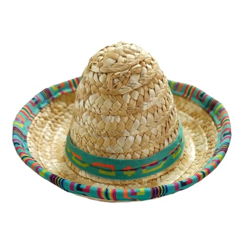 Mppchhn Mini Sombrero Hüte,Geflochtene Partyhüte | Kopfband Mit Breiter Krempe Kinder Kostüm Deko Geburtstagsfeiern Mppchhn Mini Sombrero Hüte,Geflochtene Partyhüte | Kopfband Mit Breiter Krempe Kinder Kostüm Deko Geburtstagsfeiern von Mppchhn