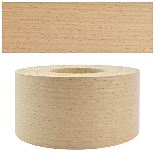 Mprofi MT® Kantenumleimer Buche | 60 mm x 10 m | Echtholz Furnier Kantenband | Bügelkantenumleimer für Regale und Möbelplatten | Kantenumleimer mit Schmelzkleber | Bügelkante für Möbel – BK/60/10 von Mprofi MT