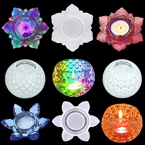 4PCS Epoxidharz Kerzenhalter,DIY Silikonform Epoxidharz Formen Gießform Silikonformen Epoxidharz für Schmuck Kosmetik, Aufbewahrungsbox, Kerze, Blumentopf (#2) 4PCS Epoxidharz Kerzenhalter,DIY Silikonform Epoxidharz Formen Gießform Silikonformen Epoxidharz für Schmuck Kosmetik, Aufbewahrungsbox, Kerze, Blumentopf (#2) von Mqruntoo