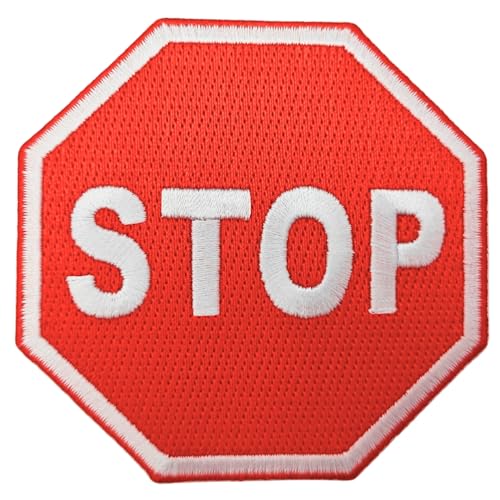 Mr. Patches Stop-Schild, bestickt, 7,6 x 7,6 cm, achteckig, zum Aufbügeln oder Aufnähen Mr. Patches Stop-Schild, bestickt, 7,6 x 7,6 cm, achteckig, zum Aufbügeln oder Aufnähen von Mr Patches