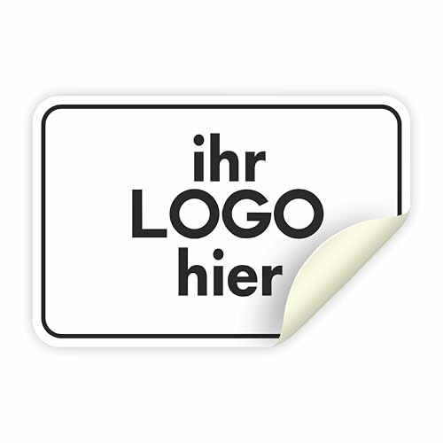 100 Aufkleber, personalisierte Etiketten - PERSONALISIEREN SIE HIER - Unternehmensetiketten - Firmenlogo - Logo, Bild, Fotos - Aufkleber Geschäft, Büro (12x6 cm) von Mr Pubblicità