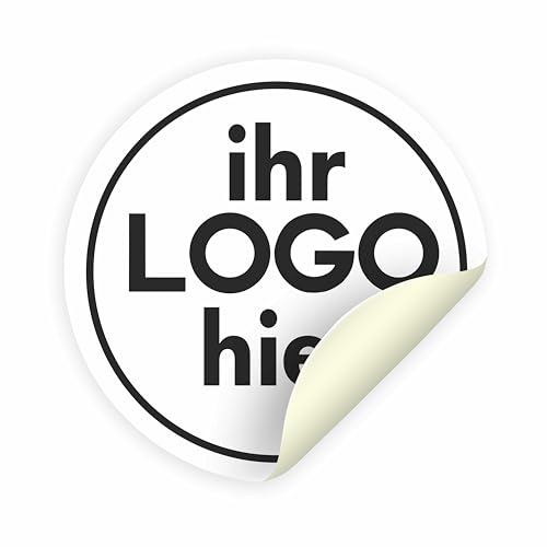 100 Benutzerdefinierte Aufkleber - PERSONALISIEREN SIE HIER - Firmenlogo-Etiketten - Logo, Bild, Fotos - Aufkleber Geschäft, Büro (3,2 cm) von Mr Pubblicità