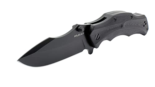 Mr. Blade Bushkraft Messer — HT-1 Schwarz — Modernes Camping Messer aus D2 Stahl von Mr. Blade