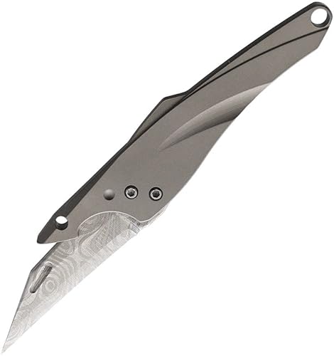 Shark Zweihandmesser aus Titan — Exklusives EDC City Messer aus geätzter Stahl mit Titangriff von Mr. Blade