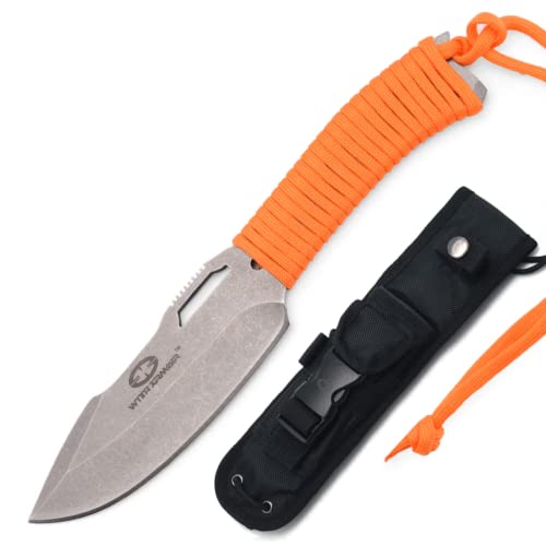 Yaksha Orange Camping Messer — WithArmour — Bushkraft Messer aus 440C Stahl mit Paracordgriff Yaksha Orange Camping Messer — WithArmour — Bushkraft Messer aus 440C Stahl mit Paracordgriff von Mr. Blade