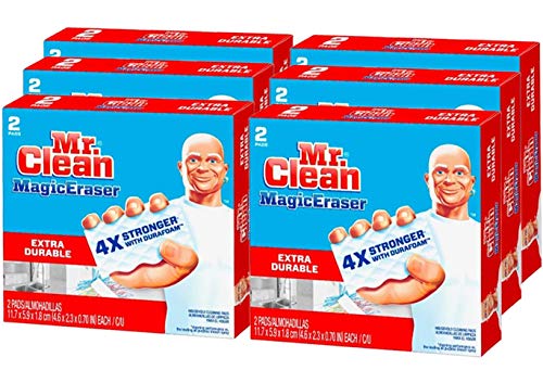 Mr. Clean Magic Radiergummi, extra langlebig, 2 Stück, 6 Stück (insgesamt 12 Stück) von Mr. Clean