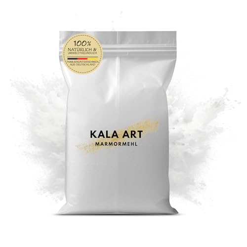 Mr. Epoxy Kala Art Marmormehl Calciumcarbonat 5kg - Strahlend Weiß & Sehr Fein (30my) - Perfekt geeignet als Spachtelmasse für Acrylmalerei (Acrylbinder), Marmor Reparaturset & Modelliermasse von Mr. Epoxy