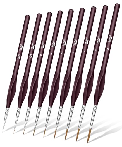 Mr. Pen Detail-Pinsel-Set, 9-teilig, braun, Miniatur-Pinsel, dünne Pinsel, Modell-Pinsel, feine Spitze, Gesichts-Pinsel-Set, Mini-Pinsel Mr. Pen Detail-Pinsel-Set, 9-teilig, braun, Miniatur-Pinsel, dünne Pinsel, Modell-Pinsel, feine Spitze, Gesichts-Pinsel-Set, Mini-Pinsel von Mr. Pen