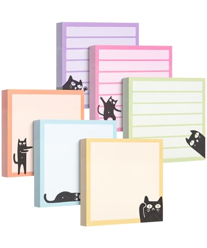 Mr. Pen - Haftnotizen, 7,6 x 7,6 cm, 6 Blöcke, 480 Blatt, schwarze Katze Haftnotizen, Katzennotizblock, Haftnotizen Set, niedliche Notizblöcke, ästhetische Haftnotizen Set, niedliche Haftnotizen Mr. Pen - Haftnotizen, 7,6 x 7,6 cm, 6 Blöcke, 480 Blatt, schwarze Katze Haftnotizen, Katzennotizblock, Haftnotizen Set, niedliche Notizblöcke, ästhetische Haftnotizen Set, niedliche Haftnotizen von Mr. Pen
