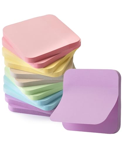 Mr. Pen Haftnotizen-Set, 12 Blöcke, 720 Blatt, 7,1 x 7,1 cm, 6 Pastellfarben, runde Ecken, bunte Haftnotizen, bunte Haftnotizen, Haftnotizen, Haftnotizen, Haftnotizen Mr. Pen Haftnotizen-Set, 12 Blöcke, 720 Blatt, 7,1 x 7,1 cm, 6 Pastellfarben, runde Ecken, bunte Haftnotizen, bunte Haftnotizen, Haftnotizen, Haftnotizen, Haftnotizen von Mr. Pen