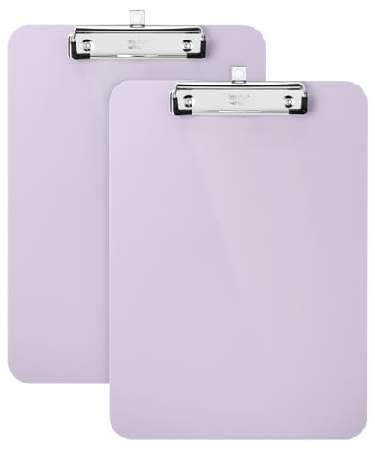 Mr. Pen - Kunststoff-Klemmbrett, 31,8 x 22,9 cm, 2 Stück, Blaugrün, Klemmbretter für Kinder und Erwachsene, Klemmbrett, Lavendel Haze von Mr. Pen