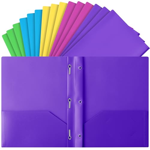 Mr. Pen - Kunststoff-Ordner mit Taschen und Zinken, 15 Stück, lebendige Farben, Taschenmappen, Ordner mit Zinken, Aktenordner mit Verschlüssen, 2 Taschen, Ordner mit zwei Taschen Mr. Pen - Kunststoff-Ordner mit Taschen und Zinken, 15 Stück, lebendige Farben, Taschenmappen, Ordner mit Zinken, Aktenordner mit Verschlüssen, 2 Taschen, Ordner mit zwei Taschen von Mr. Pen