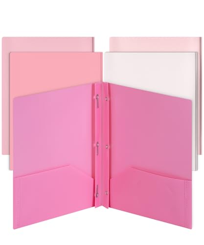 Mr. Pen Kunststoff-Ordner mit Taschen und Zinken, 5 Stück, Altrosa, Aktenordner mit Verschlüssen, 2 Fächer von Mr. Pen