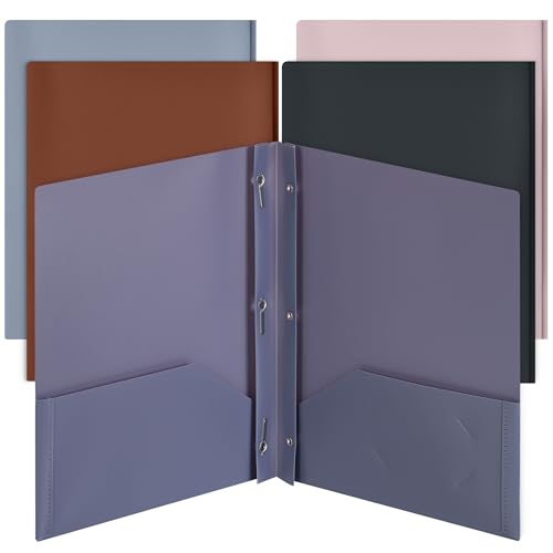 Mr. Pen Kunststoff-Ordner mit Taschen und Zinken, 5er-Pack, Briefgröße, bunt, flexible Kunststoffordner mit Zinken von Mr. Pen