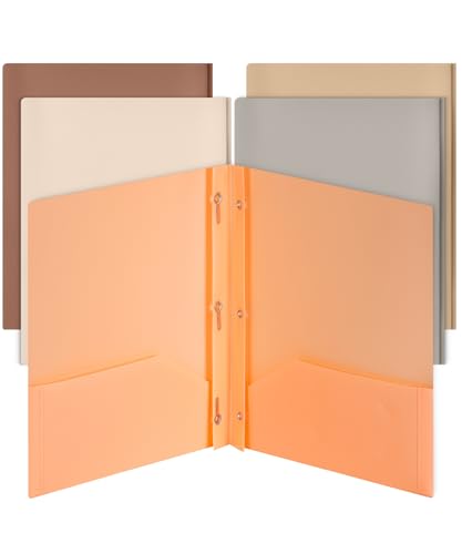 Mr. Pen Kunststoff-Ordner mit Taschen und Zinken, 5er-Pack, Briefgröße, natürliche Farbe, flexible Kunststoffordner mit Zinken von Mr. Pen