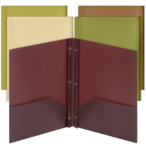 Mr. Pen Kunststoff-Ordner mit Taschen und Zinken, Briefgröße, dunkle erdige Farben, flexible Kunststoffordner mit Zinken, 5 Stück Mr. Pen Kunststoff-Ordner mit Taschen und Zinken, Briefgröße, dunkle erdige Farben, flexible Kunststoffordner mit Zinken, 5 Stück von Mr. Pen