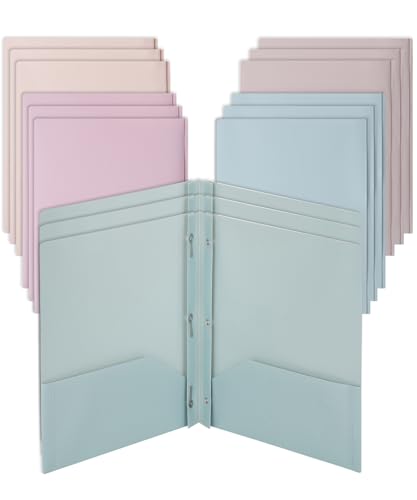 Mr. Pen Kunststoff-Ordner mit Taschen und Zinken, gedeckte Pastellfarben, 15 Stück von Mr. Pen