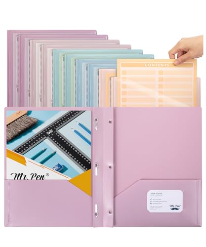 Mr. Pen Kunststoff-Ordner mit transparenter Vordertasche, Pastellfarben, 5 Stück, Schnellhefter mit Verschlüssen für Dokumente, Aktenordner in Pastellfarben, 10 Stück Mr. Pen Kunststoff-Ordner mit transparenter Vordertasche, Pastellfarben, 5 Stück, Schnellhefter mit Verschlüssen für Dokumente, Aktenordner in Pastellfarben, 10 Stück von Mr. Pen