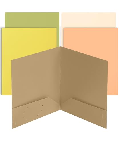 Mr. Pen Kunststoffordner mit Taschen, 5 Stück, bunt, 2 Fächer, Kunststoff von Mr. Pen