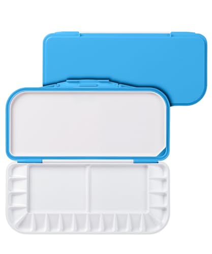 Mr. Pen Luftdichte Aquarellpalette mit Deckel, 1 Packung, 18 Mulden und 2 Mischbereiche, Aquarellpalette, Farbpalette mit Deckel, blaue Farbe Mr. Pen Luftdichte Aquarellpalette mit Deckel, 1 Packung, 18 Mulden und 2 Mischbereiche, Aquarellpalette, Farbpalette mit Deckel, blaue Farbe von Mr. Pen