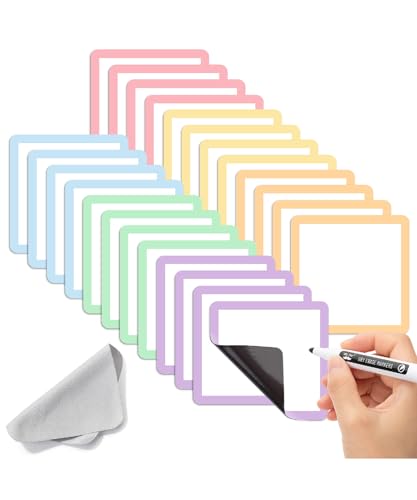 Mr. Pen Magnetische, trocken abwischbare Haftnotizen - 24 Magnete, 10,2 x 10,2 cm, farbenfrohe Ränder, Whiteboard-kompatibel Mr. Pen Magnetische, trocken abwischbare Haftnotizen - 24 Magnete, 10,2 x 10,2 cm, farbenfrohe Ränder, Whiteboard-kompatibel von Mr. Pen