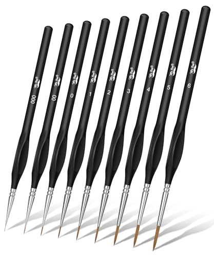 Mr. Pen Miniatur-Pinsel-Set, 9-teilig, feine Detail-Pinsel, winzige und Mikropunkt-Pinsel von Mr. Pen