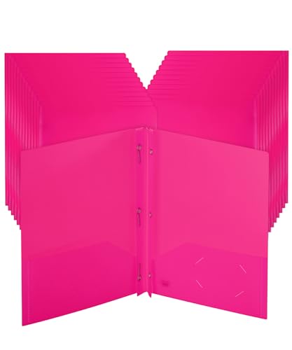 Mr. Pen Ordner mit Taschen und Zinken mit Verschlüssen, 2 Fächern, 3 Zinken, 5 Stück, Kunststoff, 24 rote Aktenordner von Mr. Pen