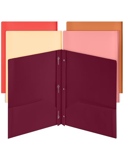 Mr. Pen Ordner mit Taschen und Zinken mit Verschlüssen, 2 Fächern, 3 Zinken, 5 Stück, Kunststoff, goldfarben, sortiert, 5 Stück von Mr. Pen