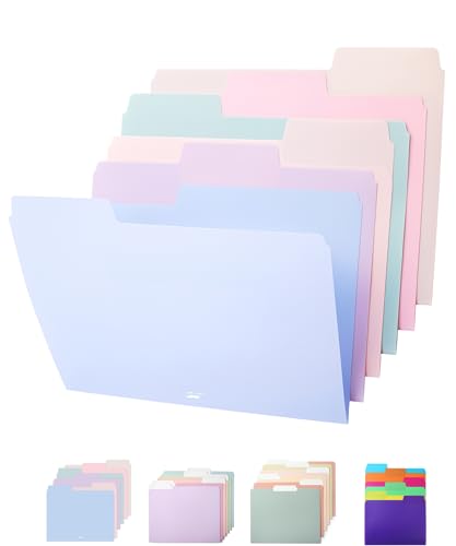 Mr. Pen - Pastellfarbene Poly-Aktenordner, 1/3 Schnittlasche, 6 Stück, Briefgröße, farbige Briefe, Bürobedarf, Aktenordner Mr. Pen - Pastellfarbene Poly-Aktenordner, 1/3 Schnittlasche, 6 Stück, Briefgröße, farbige Briefe, Bürobedarf, Aktenordner von Mr. Pen