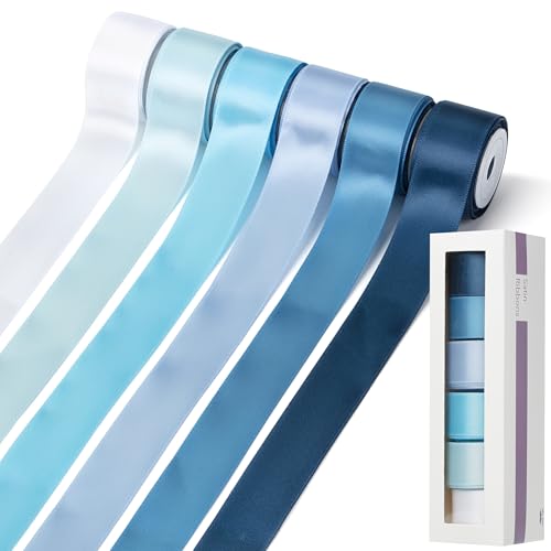 Mr. Pen - Pinkes Satinband, dünne, feste Stoffbänder, Rolle für Geschenkverpackungen, Einladungen, Blumenhaar, Basteln, Nähen, Staubblau, verschiedene Farben Mr. Pen - Pinkes Satinband, dünne, feste Stoffbänder, Rolle für Geschenkverpackungen, Einladungen, Blumenhaar, Basteln, Nähen, Staubblau, verschiedene Farben von Mr. Pen
