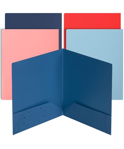 Mr. Pen - Plastikmappen mit Taschen, 5 Stück, Korallenwellen, 2 Taschenmappen, Kunststoff von Mr. Pen