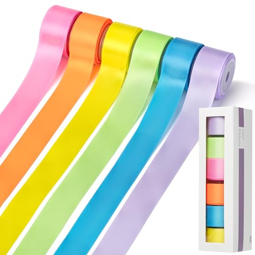 Mr. Pen - Satinband, dünne, feste Stoffbänder, Rolle für Geschenkverpackungen, Einladungen, Blumenhaar, Basteln, Nähen, Pastellfarben Mr. Pen - Satinband, dünne, feste Stoffbänder, Rolle für Geschenkverpackungen, Einladungen, Blumenhaar, Basteln, Nähen, Pastellfarben von Mr. Pen