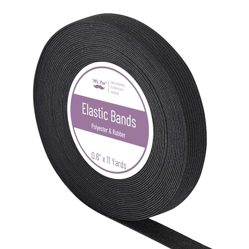 Mr. Pen - Schwarz Gummiband 1,5 cm x 11 Yards Elastisches Band zum Nähen und Basteln von Mr. Pen