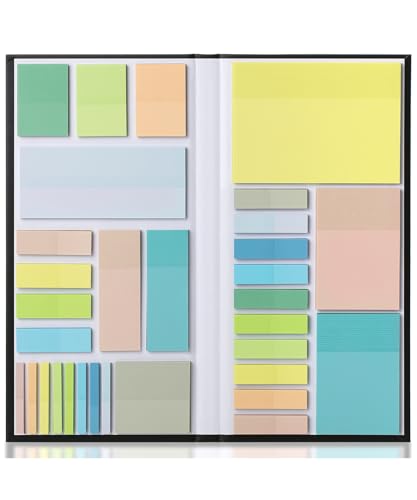 Mr. Pen- Transparent Sticky Note Set, 1650 Sheets, Pastel Colors, Planner Sticky Note Dividers Tabs von Mr. Pen