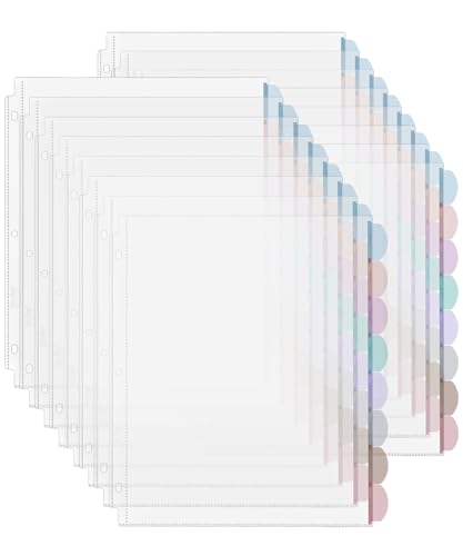 Mr. Pen Transparente Schutzfolien mit Tabs, 8 Tabs, 16 Sets, transparente Kunststoff-Trennblätter für 3-Ringbuch, einführbare Index-Seitenteiler, mehrfarbige Registerkarten Mr. Pen Transparente Schutzfolien mit Tabs, 8 Tabs, 16 Sets, transparente Kunststoff-Trennblätter für 3-Ringbuch, einführbare Index-Seitenteiler, mehrfarbige Registerkarten von Mr. Pen