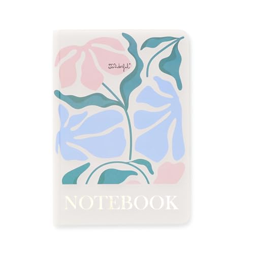 Mr. Wonderful A5-Notizbuch, Blumendruck, genähte Bindung von Mr. Wonderful