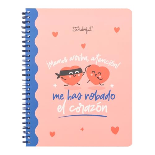 Mr. Wonderful A5-Notizbuch – Hände hoch, Achtung! Du hast mein Herz gestohlen – inklusive 3 Aufkleberbögen – 100 Seiten Mr. Wonderful A5-Notizbuch – Hände hoch, Achtung! Du hast mein Herz gestohlen – inklusive 3 Aufkleberbögen – 100 Seiten von Mr. Wonderful