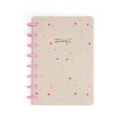 Mr. Wonderful A5-Notizbuch – Tupfen – mit Umschlag aus Kunststoff mit schönem Druck – mit 160 linierten Seiten Mr. Wonderful A5-Notizbuch – Tupfen – mit Umschlag aus Kunststoff mit schönem Druck – mit 160 linierten Seiten von Mr. Wonderful