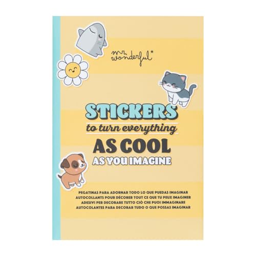 Mr. Wonderful - Aufkleber zum Dekorieren von allem, was Sie sich vorstellen können - enthält 6 Blatt klassische, geprägte und holografische Aufkleber von Mr. Wonderful