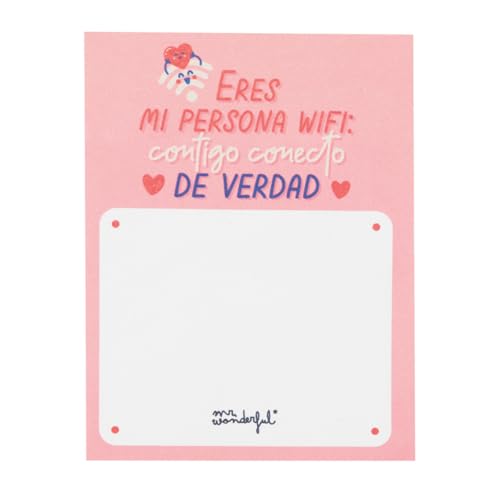 Mr. Wonderful Haftnotizen mit Herzen, 10 verschiedene Nachrichten, 200 Haftnotizen von Mr. Wonderful