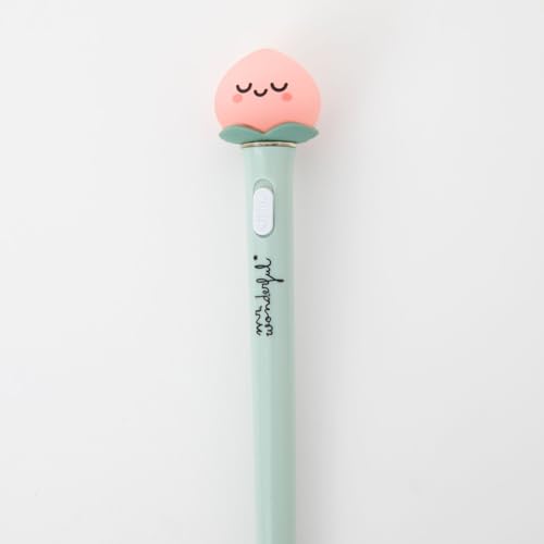 Mr. Wonderful - Kugelschreiber mit Licht, Pfirsich, lustiger Kugelschreiber mit Licht, Batterien im Lieferumfang enthalten von Mr. Wonderful