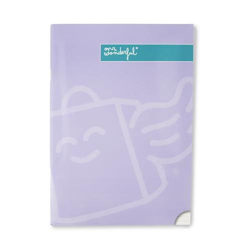 Mr. Wonderful - Notizbuch A4 violett - linierte Blätter - 48 Seiten - Heftung mit Heftklammern von Mr. Wonderful