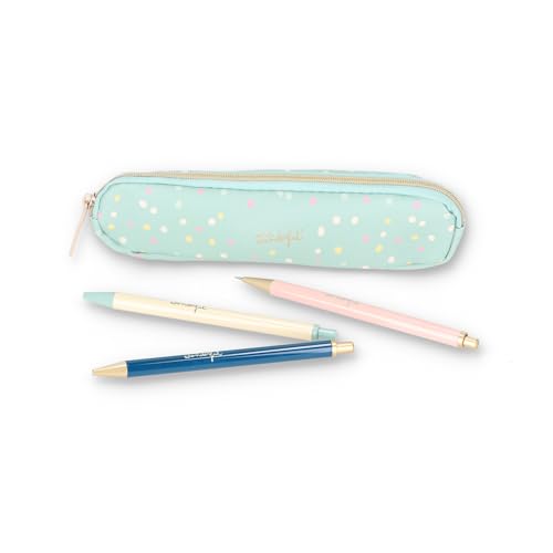 Mr. Wonderful Schreibset - Polka Dot Print - Etui, 2 Kugelschreiber, 1 Bleistift von Mr. Wonderful